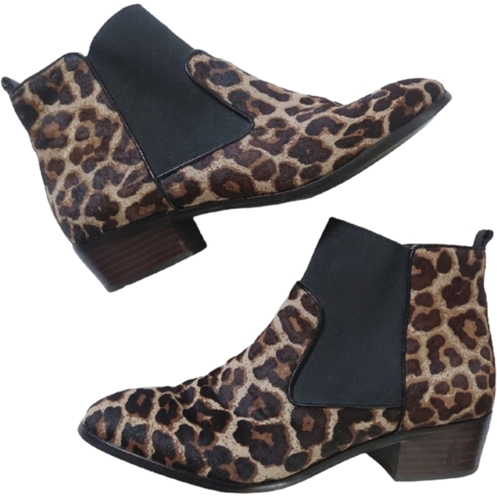 Yosi Samra Daryll Cheetah Calf Hair Boots - Size 9